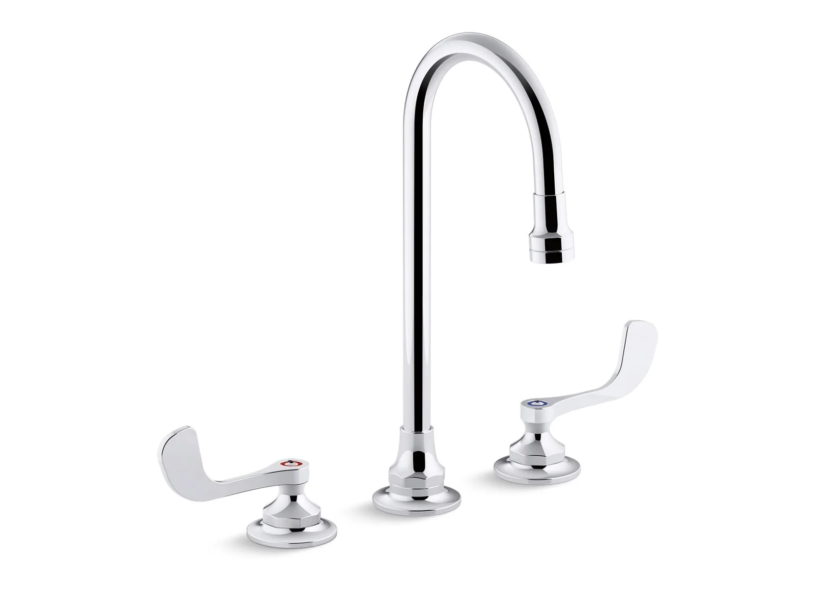 KOHLER K-800T70-5AKL Triton 1.0 gpm widespread bathroom sink faucet with laminar flow, gooseneck spout and wristblade handles, drain not included - Image 2