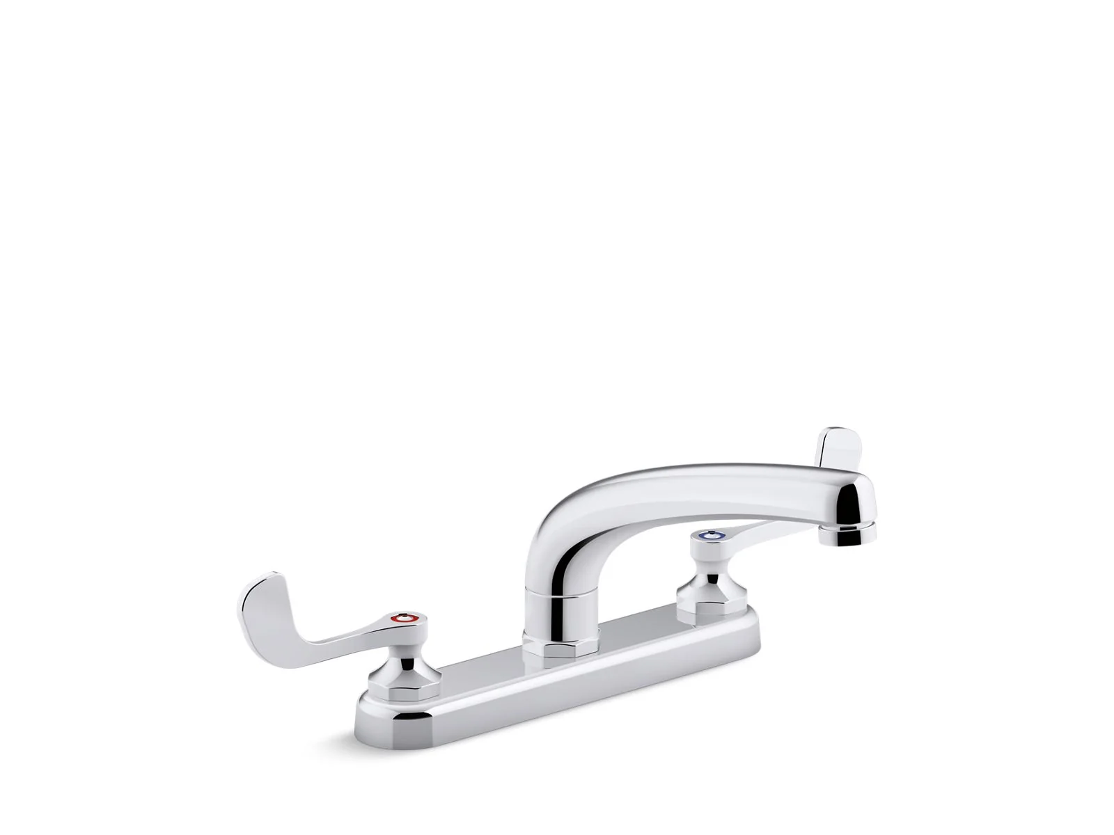 KOHLER K-810T20-5AFA Triton 1.8 gpm kitchen sink faucet with 8-3/16" swing spout, aerated flow and wristblade handles