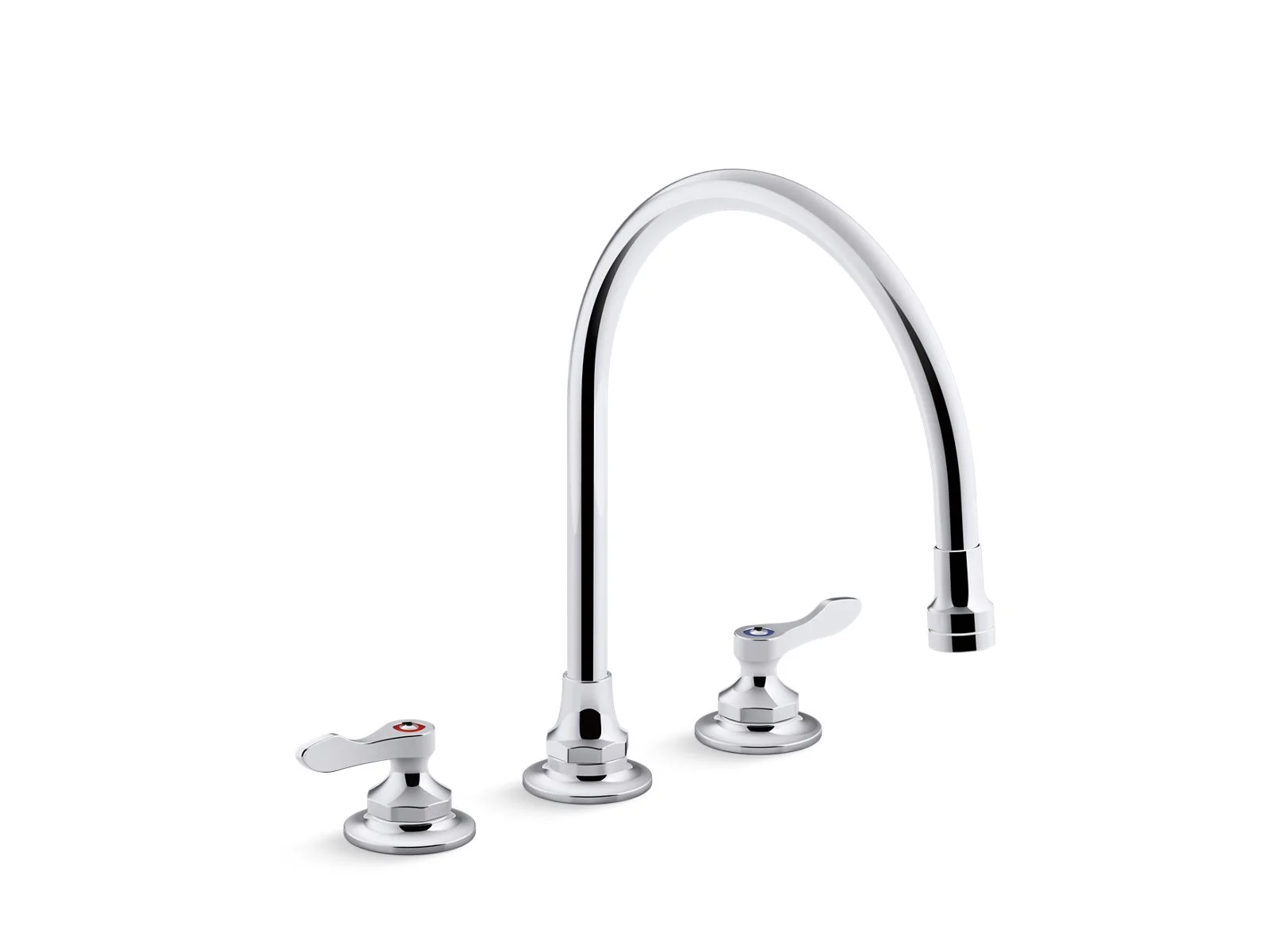 KOHLER K-815T70-4AHA Triton 1.5 gpm kitchen sink faucet with 9-5/16" gooseneck spout, aerated flow and lever handles