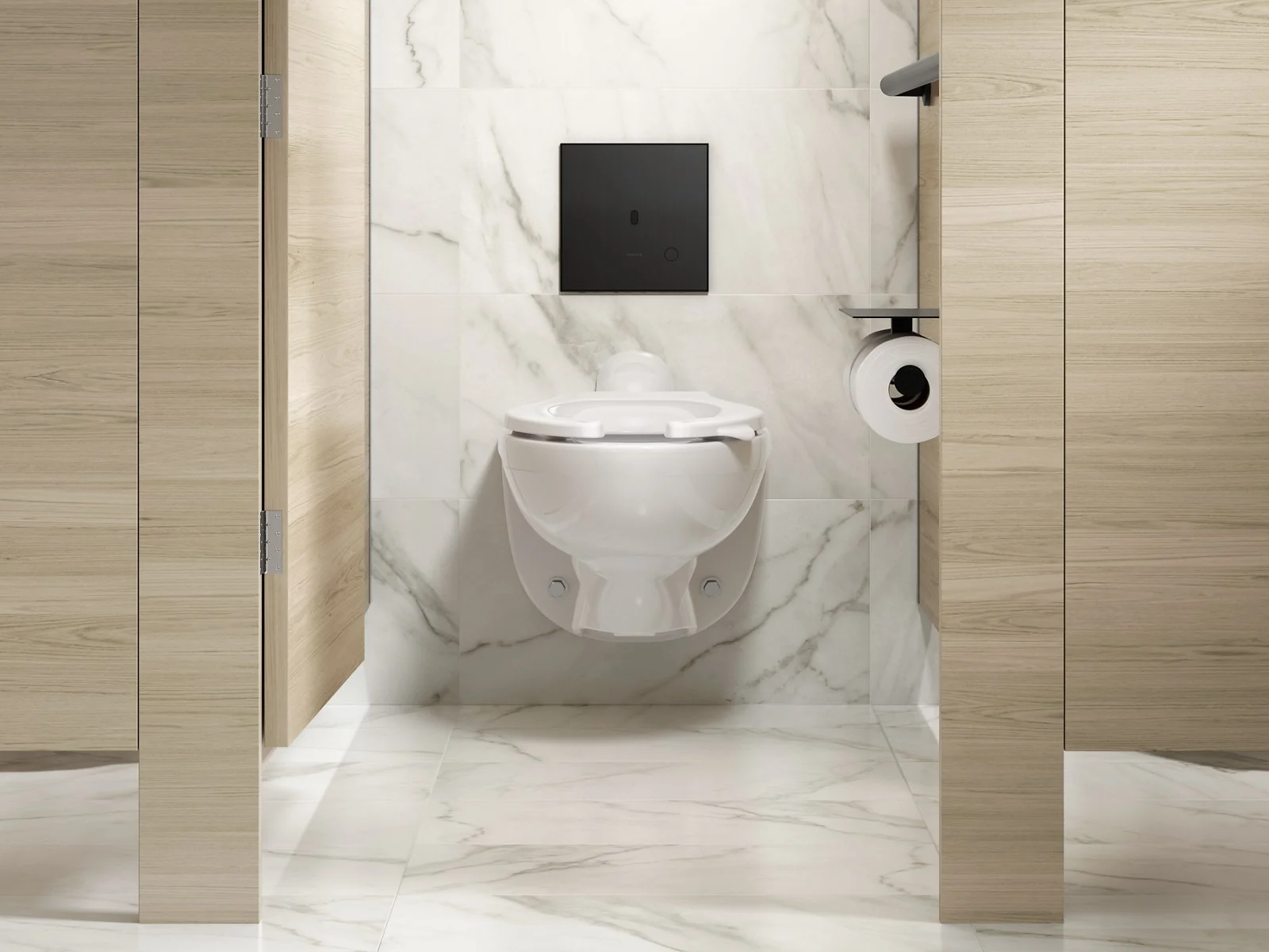KOHLER K-91TB10K50-7BK Mach Flex Glass faceplate for concealed touchless toilet flushometer, 1.0 gpf - Image 10