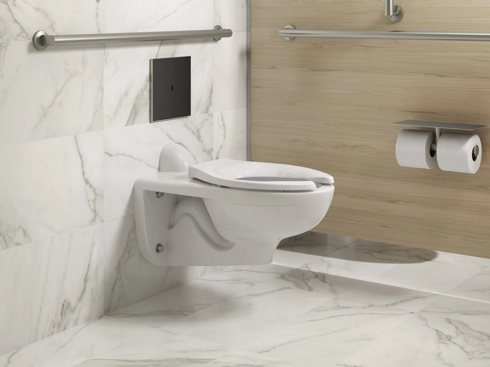 KOHLER K-91TB10K50-7BK Mach Flex Glass faceplate for concealed touchless toilet flushometer, 1.0 gpf - Image 13