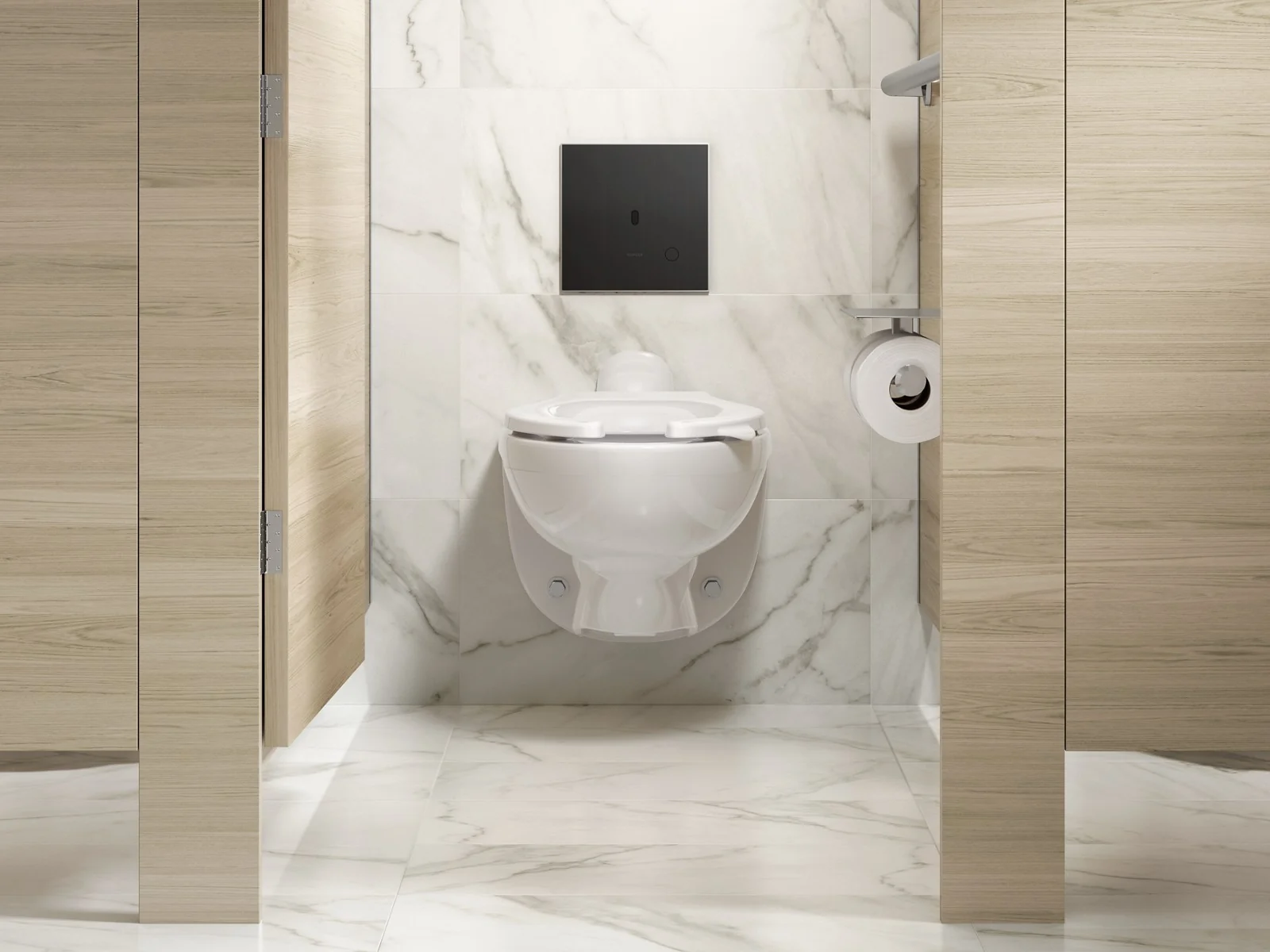 KOHLER K-91TB10K50-7BK Mach Flex Glass faceplate for concealed touchless toilet flushometer, 1.0 gpf - Image 15