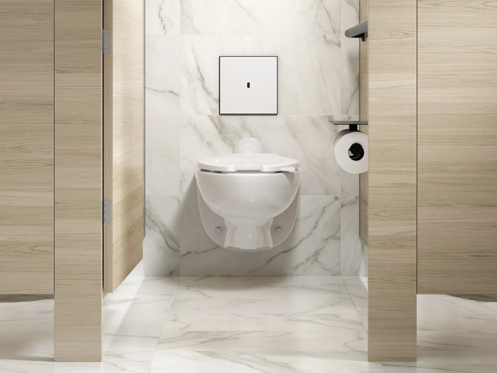 KOHLER K-91TB10N50-0WH Mach Flex Glass faceplate for concealed touchless toilet flushometer, 1.28 gpf - Image 10