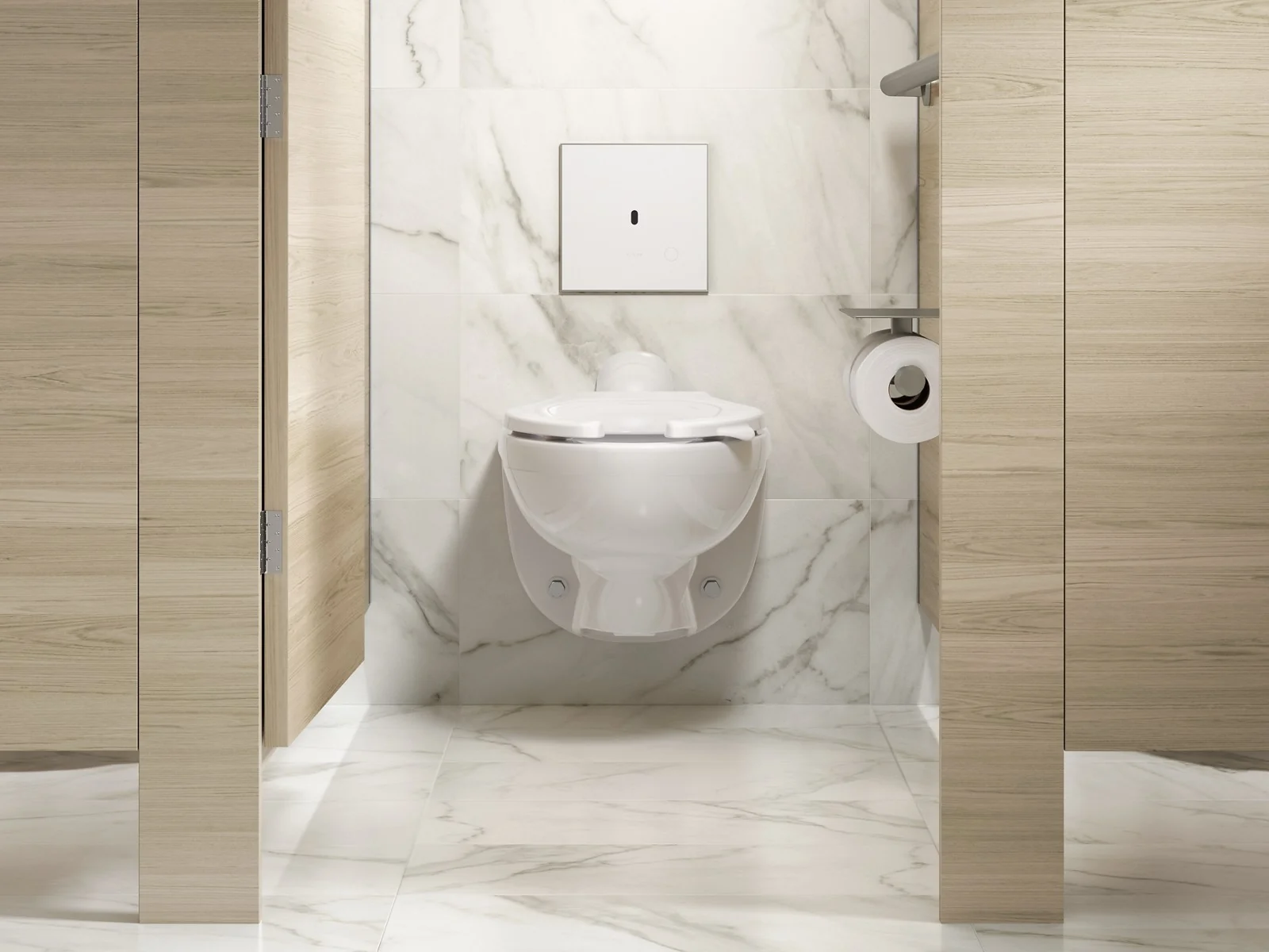 KOHLER K-91TB10N50-0WH Mach Flex Glass faceplate for concealed touchless toilet flushometer, 1.28 gpf - Image 12