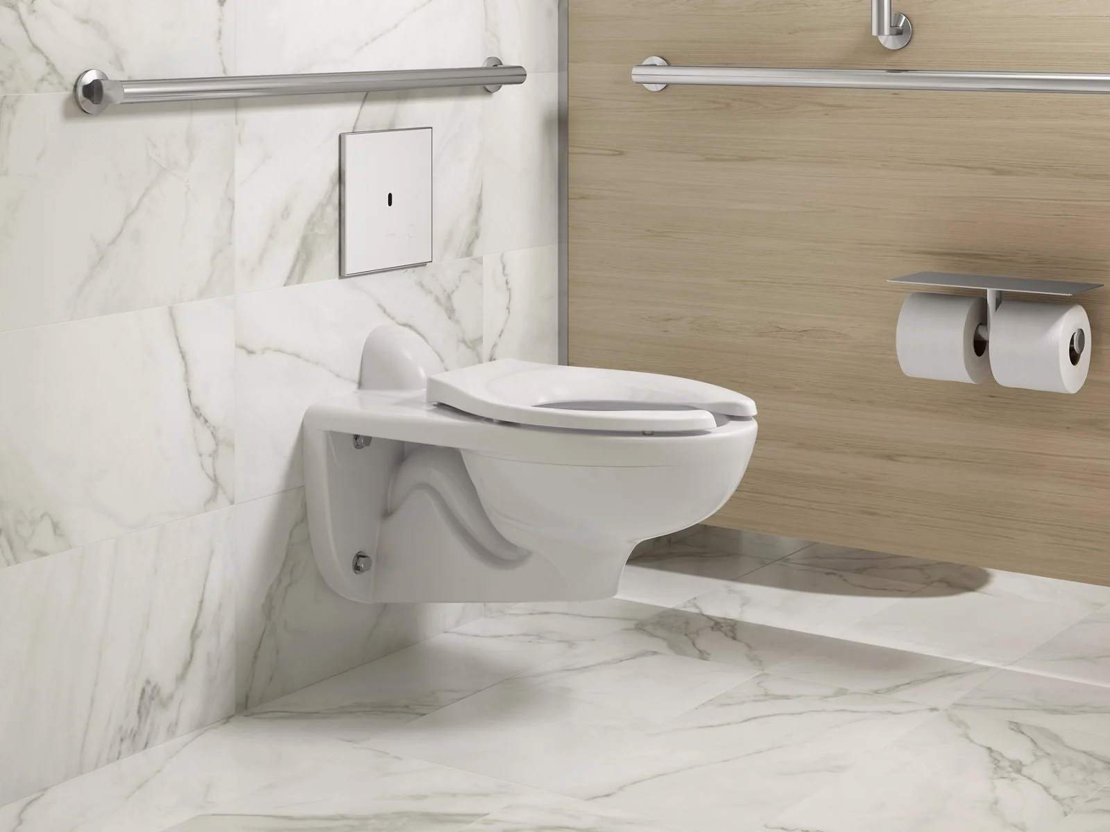 KOHLER K-91TB10N50-0WH Mach Flex Glass faceplate for concealed touchless toilet flushometer, 1.28 gpf - Image 15
