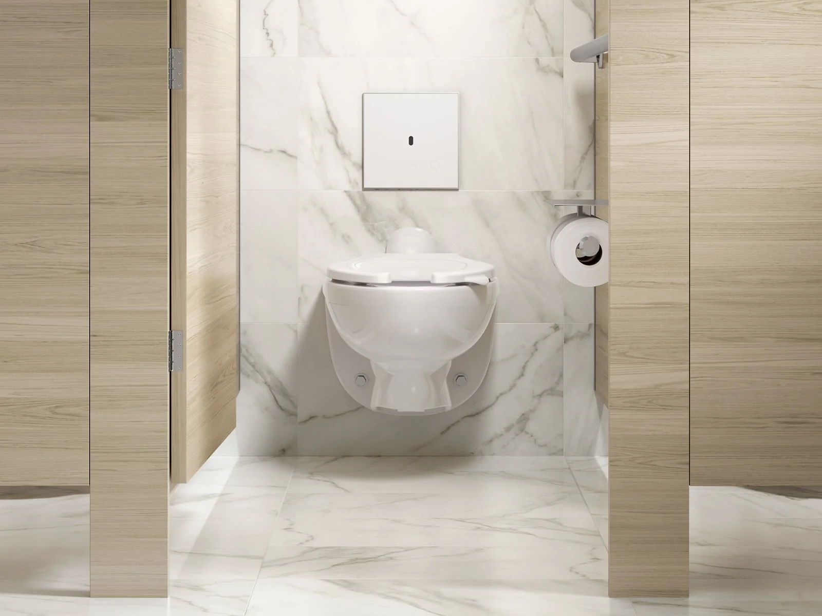 KOHLER K-91TB10N50-0WH Mach Flex Glass faceplate for concealed touchless toilet flushometer, 1.28 gpf - Image 16