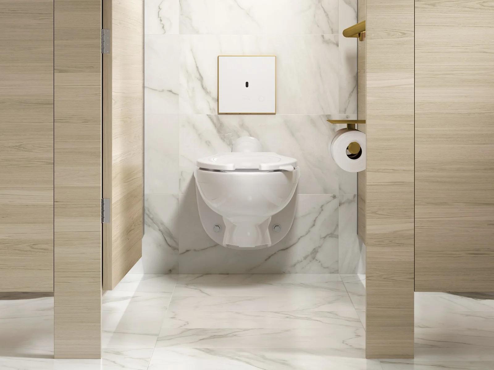 KOHLER K-91TB10N50-0WH Mach Flex Glass faceplate for concealed touchless toilet flushometer, 1.28 gpf - Image 6