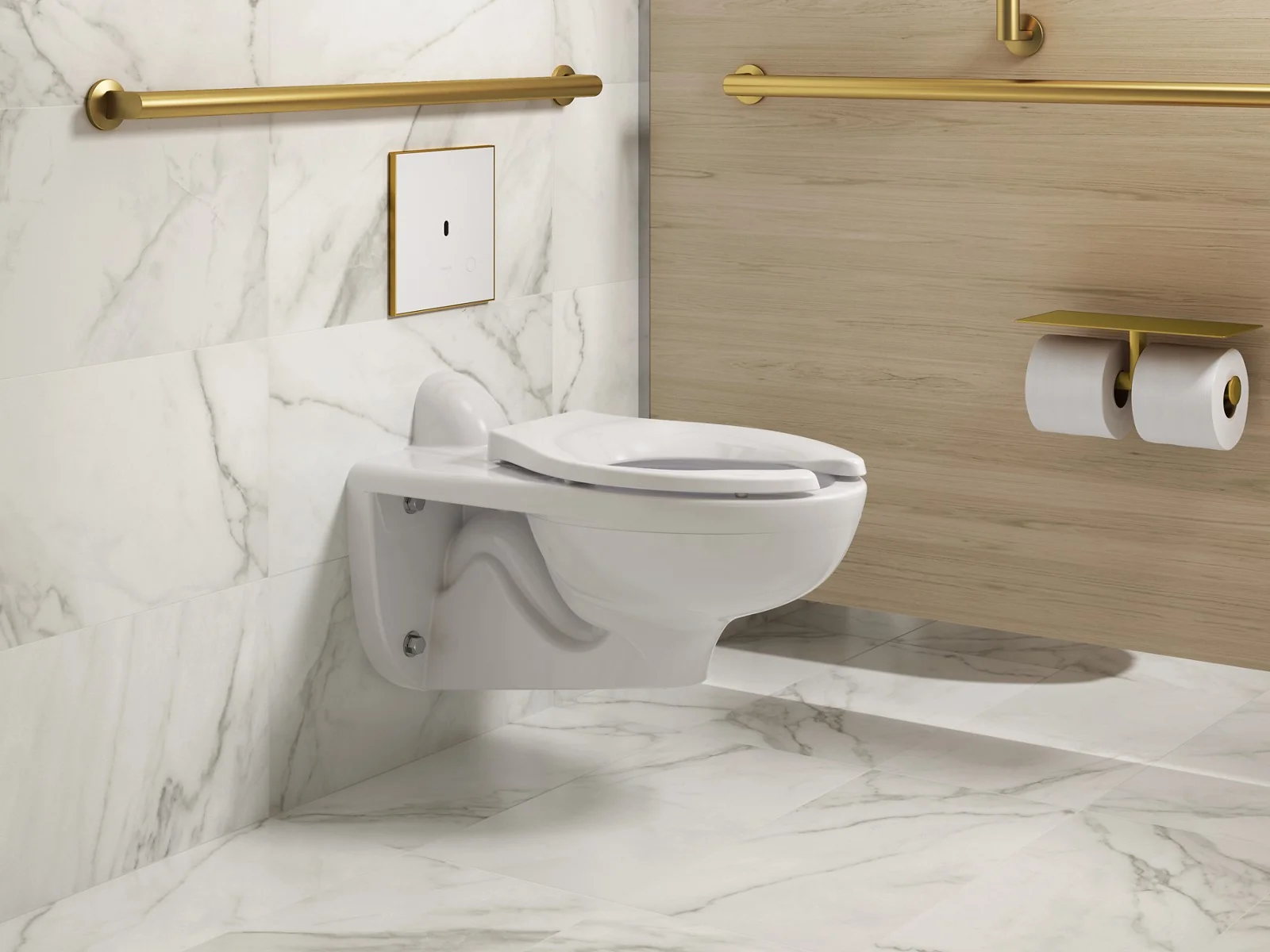 KOHLER K-91TB10N50-0WH Mach Flex Glass faceplate for concealed touchless toilet flushometer, 1.28 gpf - Image 7