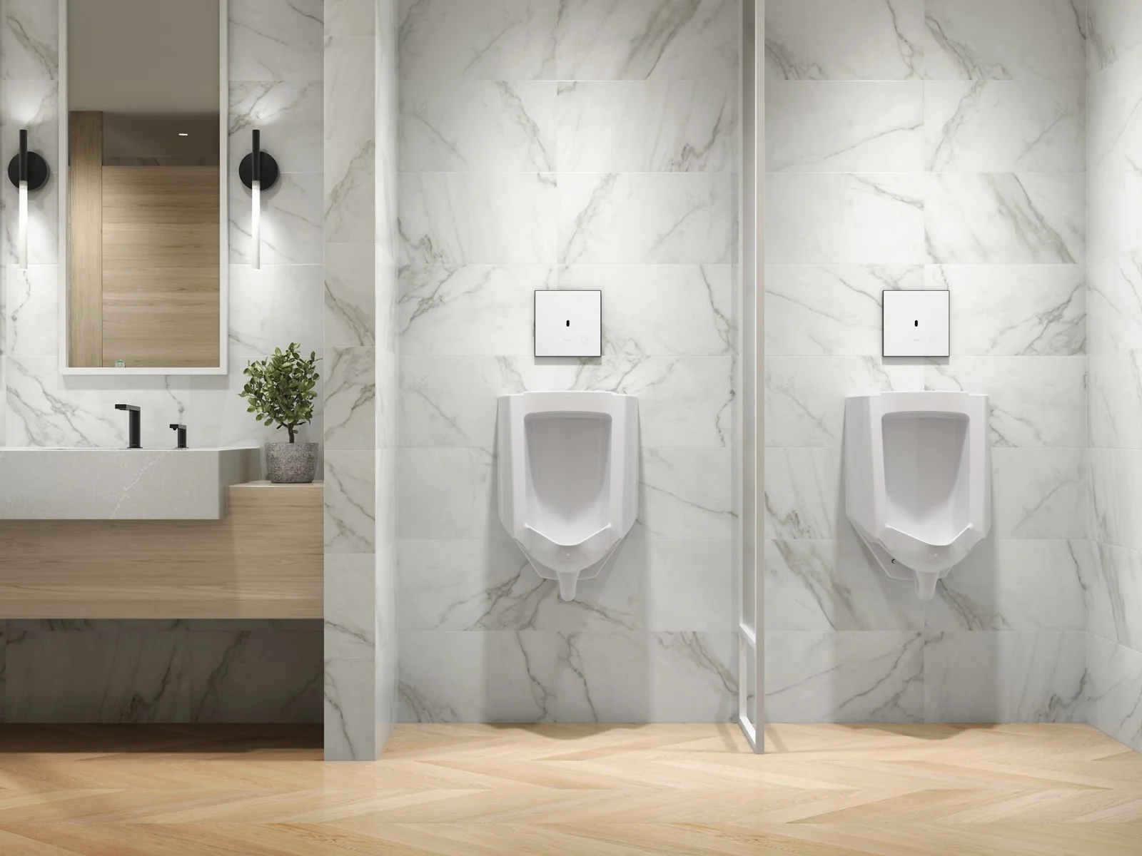 KOHLER K-91UB10D40-0WH Mach Flex Glass faceplate for concealed touchless urinal flushometer, 0.125 gpf - Image 9