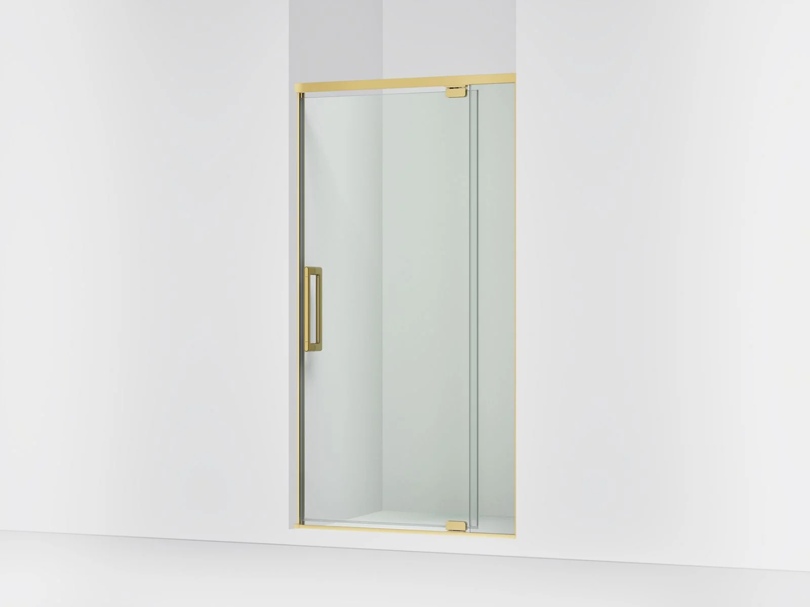 KOHLER K-CA37594-8L Statement 76" H pivot shower door with 5/16"-thick glass