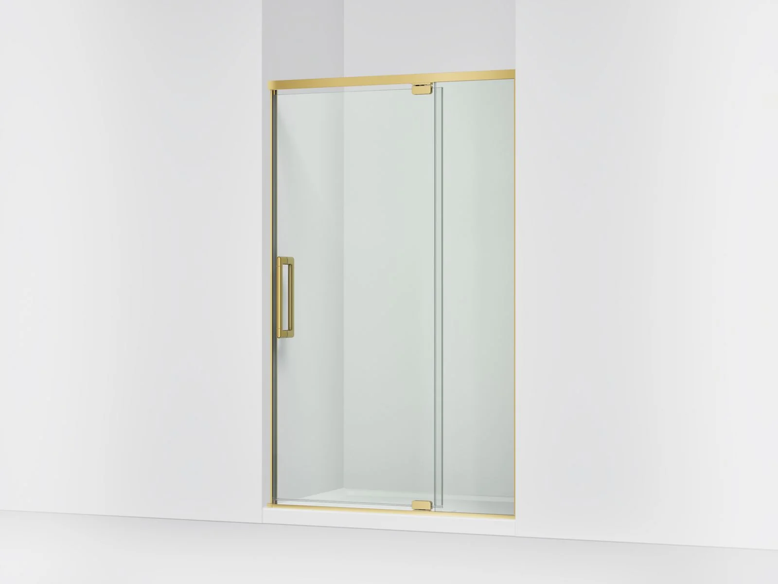 KOHLER K-CA37595-8L Statement 76" H pivot shower door with 5/16"-thick glass