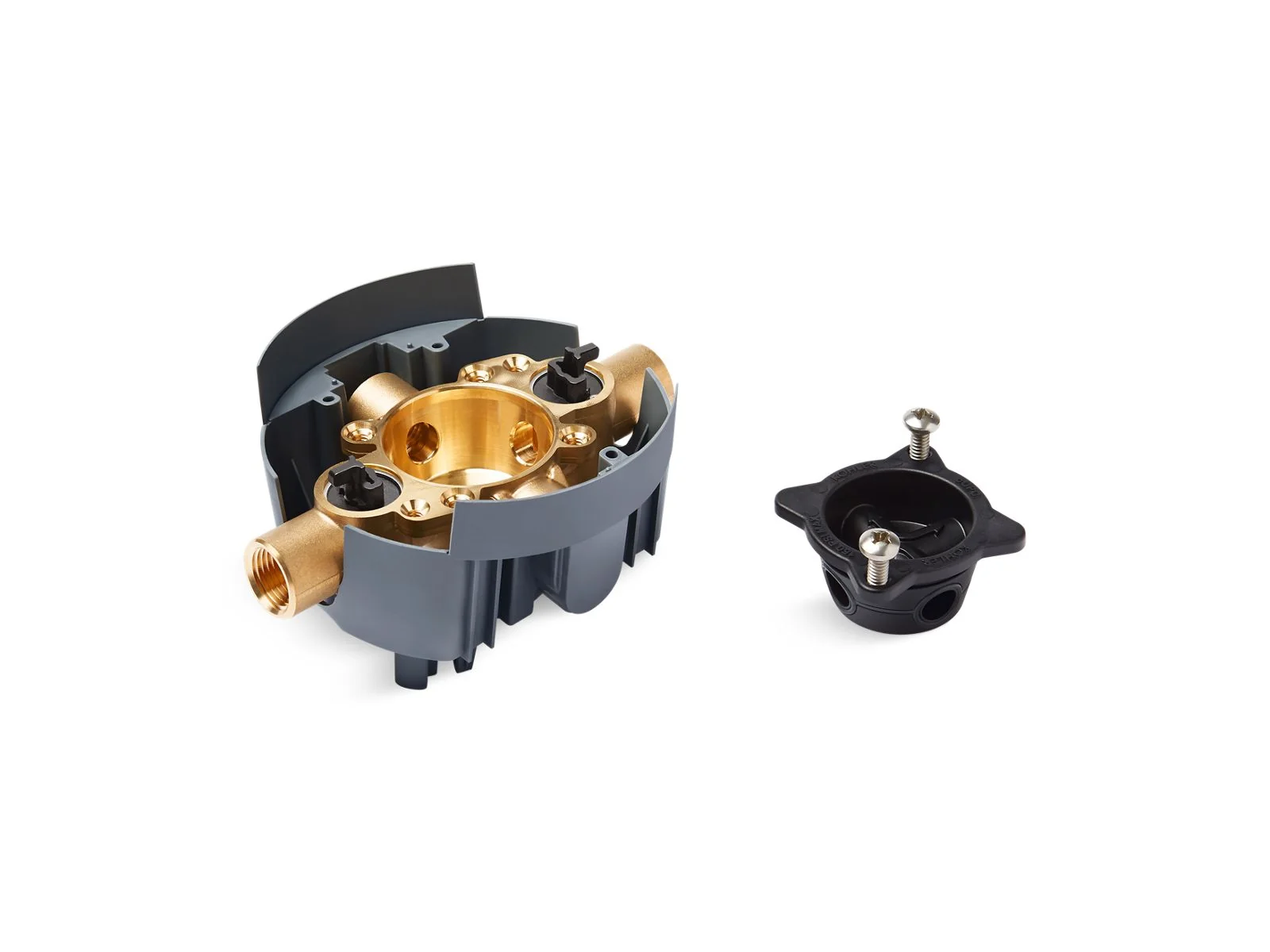 KOHLER K-P8300-IPS Rite-Temp Valve body rough-in with service stops and female NPT connections, project pack