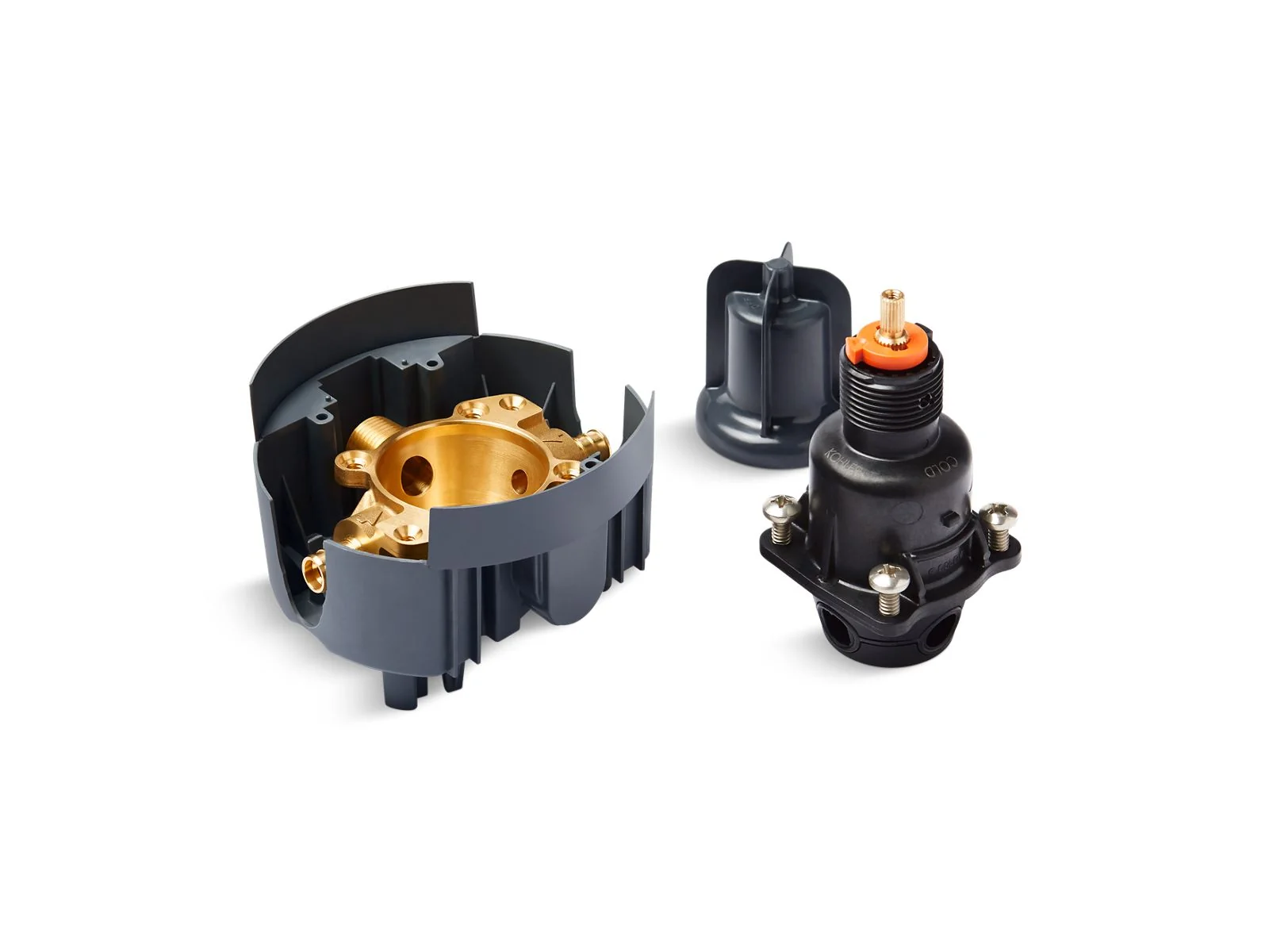 KOHLER K-P8304-PX Rite-Temp Valve body and pressure-balancing cartridge kit with PEX crimp connections, project pack - Image 2