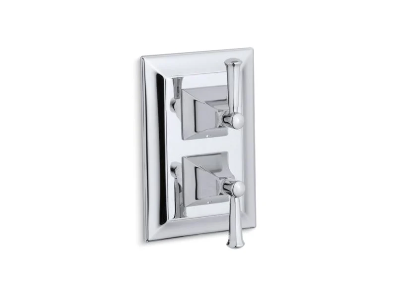 KOHLER K-T10422-4S Memoirs Stately Valve trim with lever handles for stacked valve, requires valve
