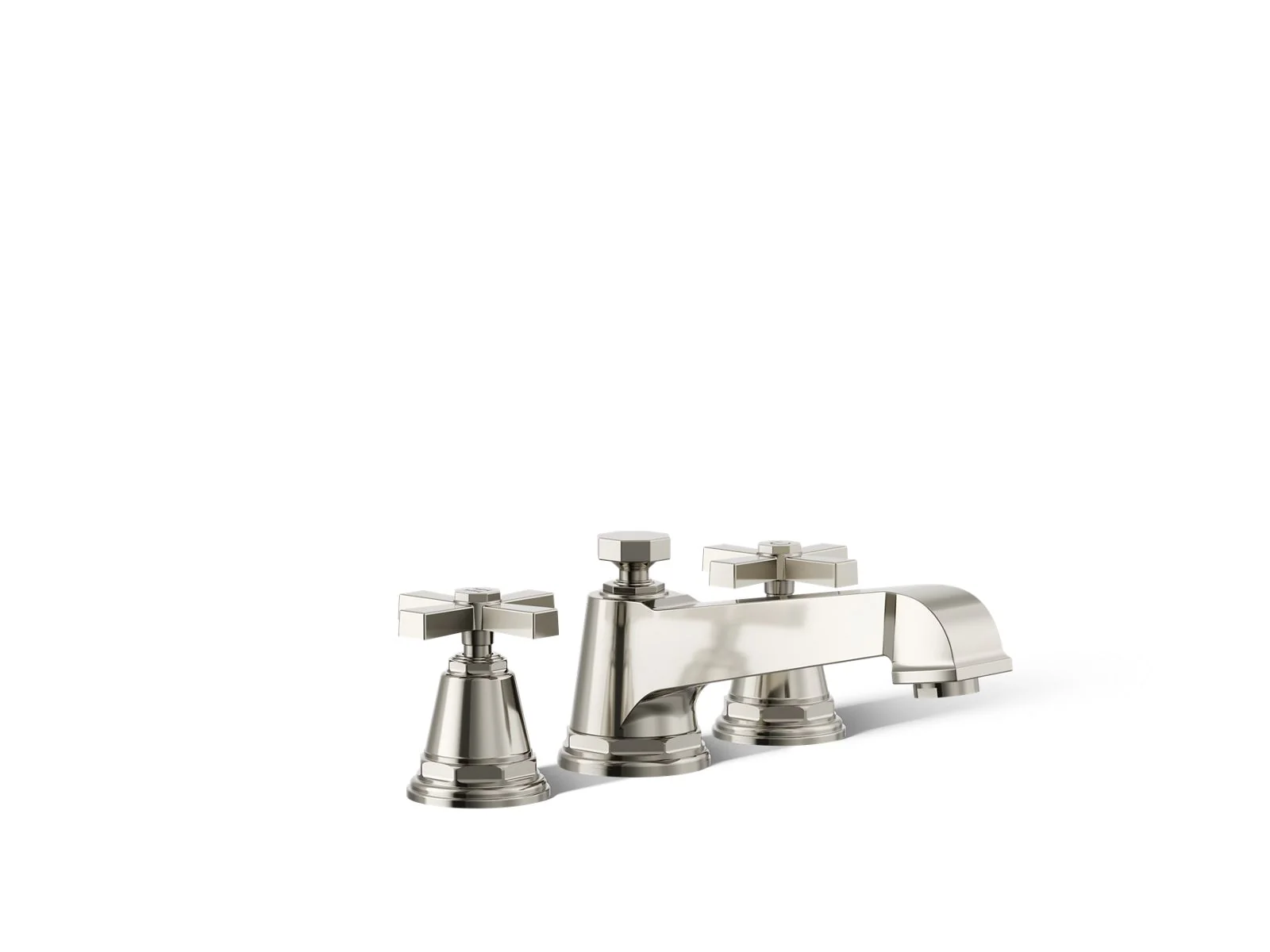 KOHLER K-T13140-3A Pinstripe Deck-mount bath faucet trim with cross handles - Image 14