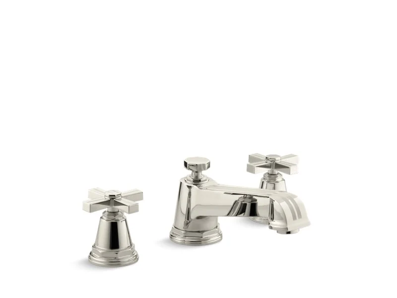KOHLER K-T13140-3B Pinstripe Deck-mount bath faucet trim for high-flow valve with cross handles, valve not included - Image 3
