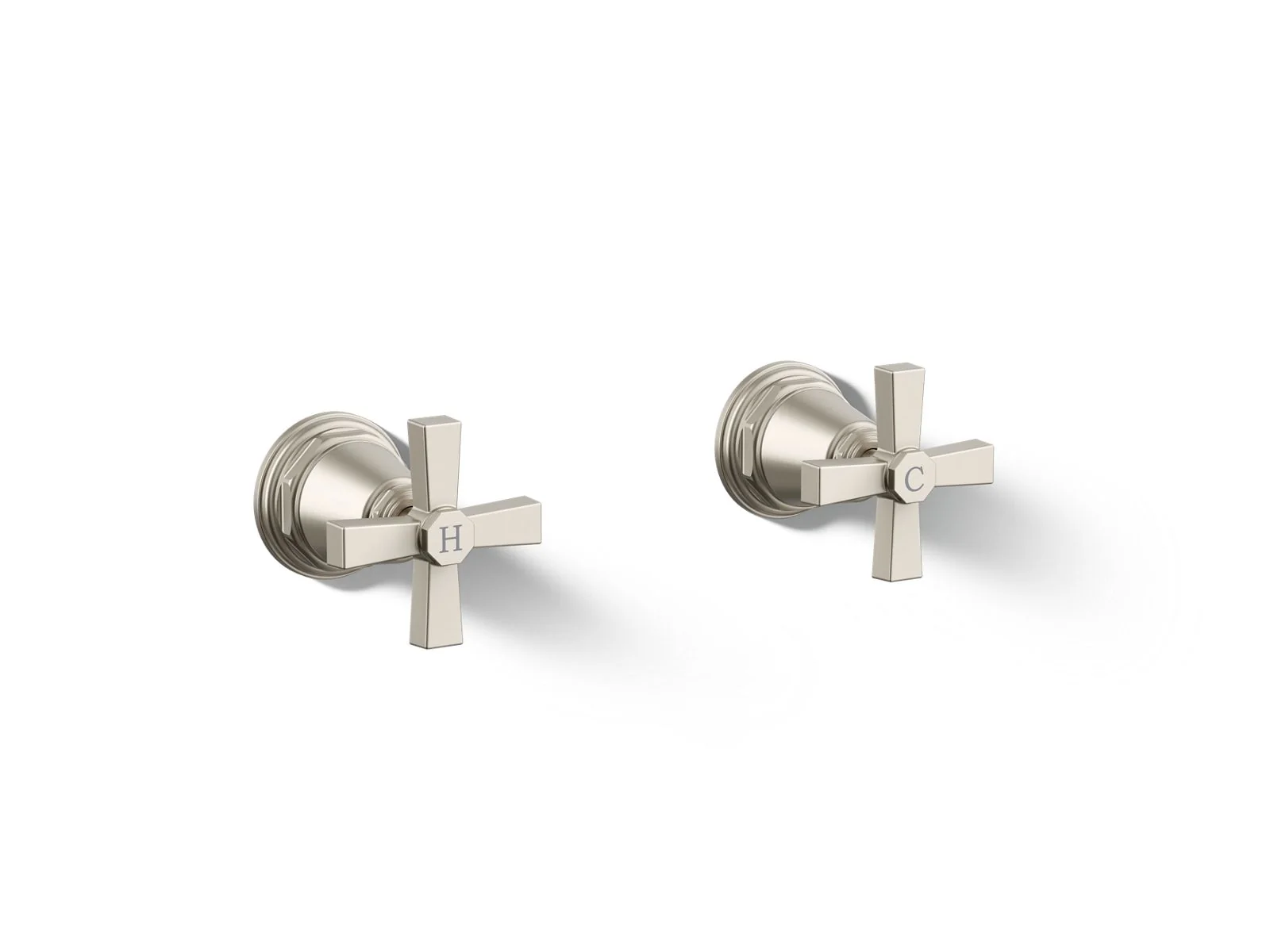 KOHLER K-T13141-3A Pinstripe Deck-mount bath faucet handle trim with Cross design - Image 14