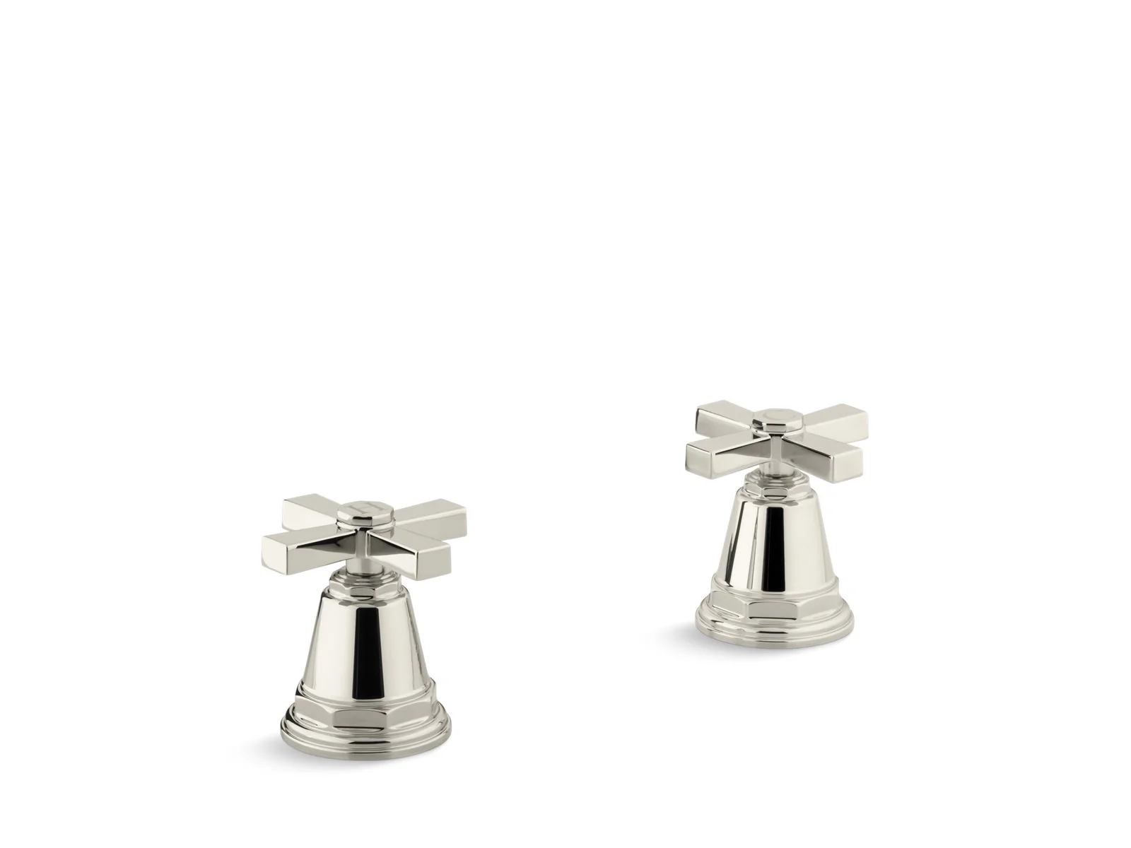 KOHLER K-T13141-3A Pinstripe Deck-mount bath faucet handle trim with Cross design - Image 3