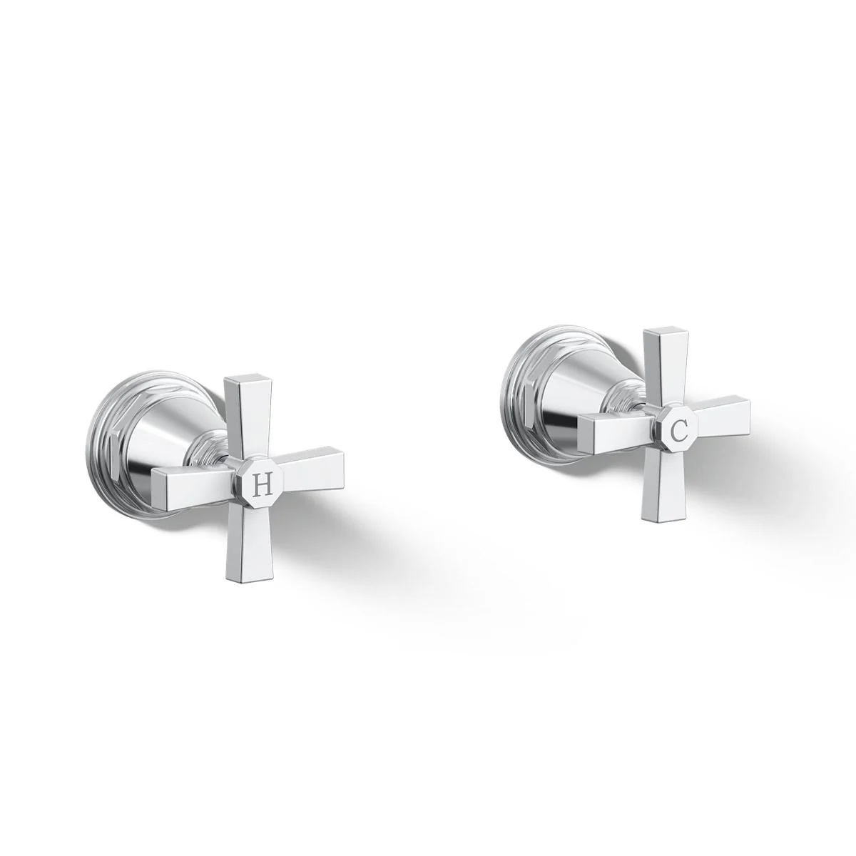 KOHLER K-T13141-3A Pinstripe Deck-mount bath faucet handle trim with Cross design - Image 5