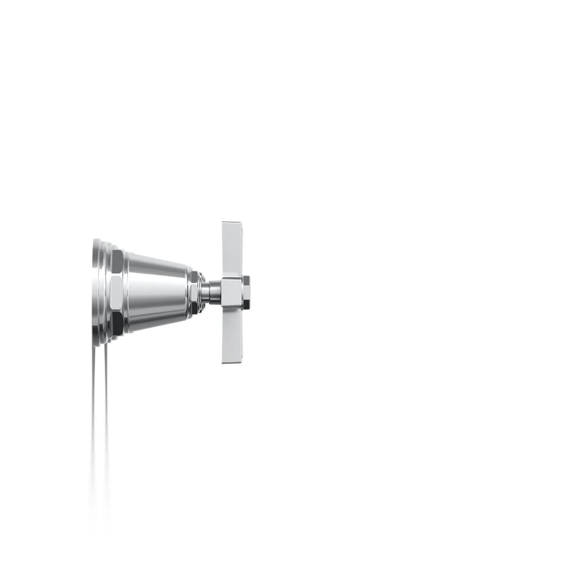 KOHLER K-T13141-3A Pinstripe Deck-mount bath faucet handle trim with Cross design - Image 6