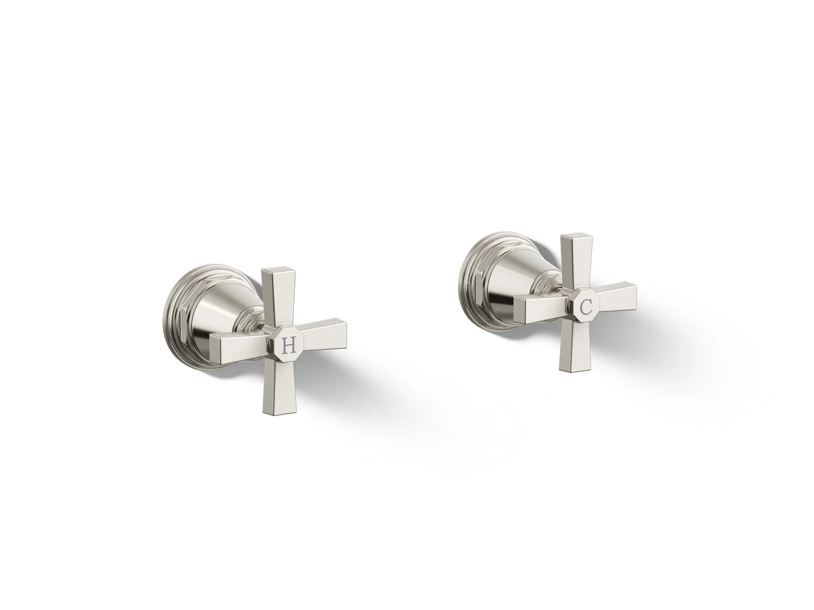 KOHLER K-T13141-3A Pinstripe Deck-mount bath faucet handle trim with Cross design - Image 9