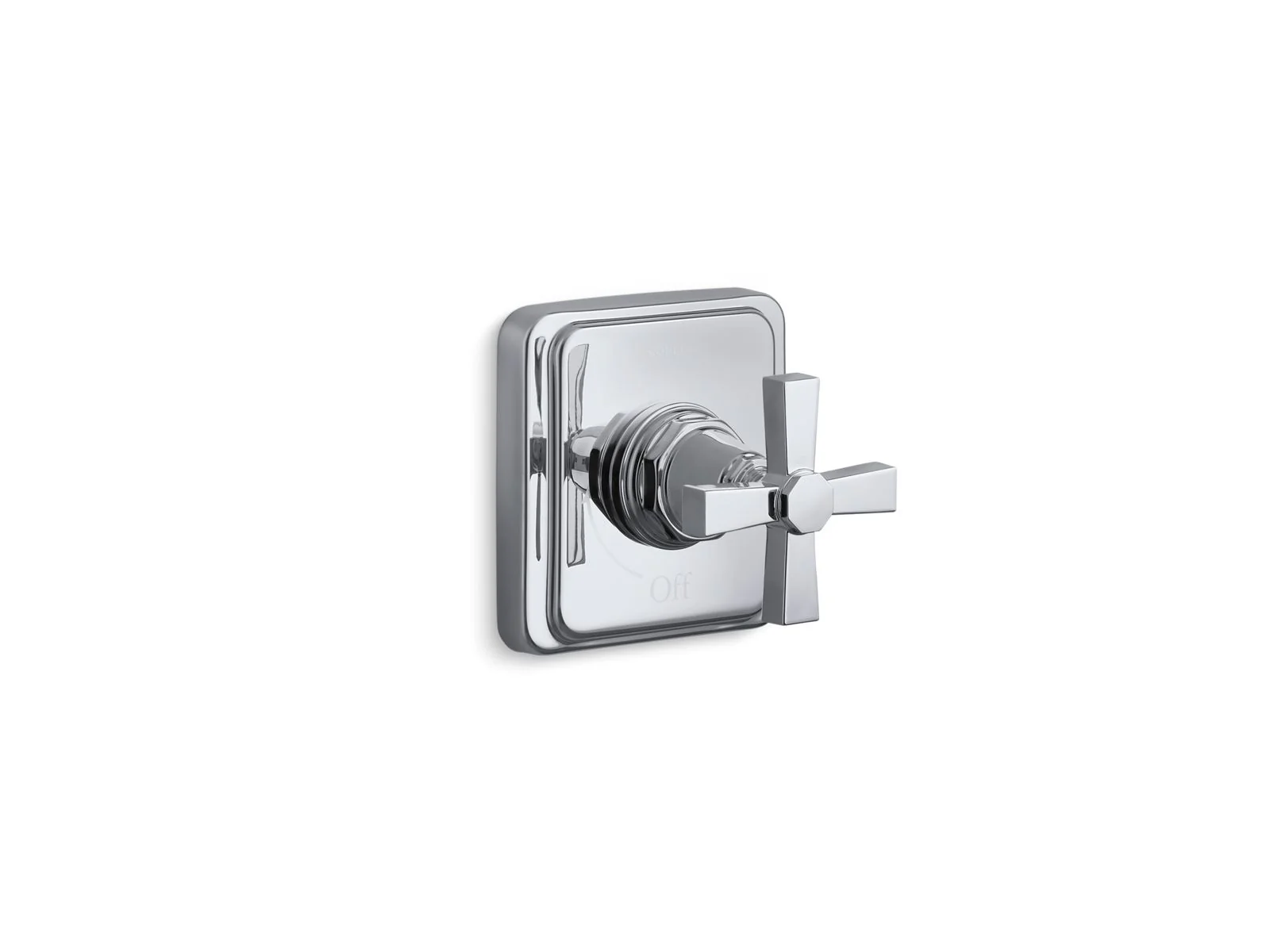 KOHLER K-T13174-3A Pinstripe MasterShower volume control valve trim with cross handle - Image 2