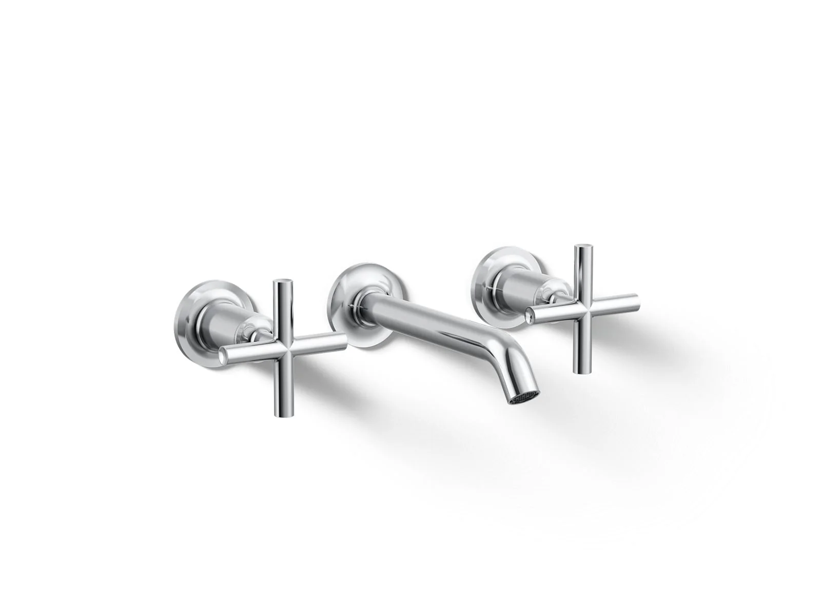 KOHLER K-T14413-3 Purist Wall-mount bathroom sink faucet trim with Cross handles, 1.2 gpm - Image 2