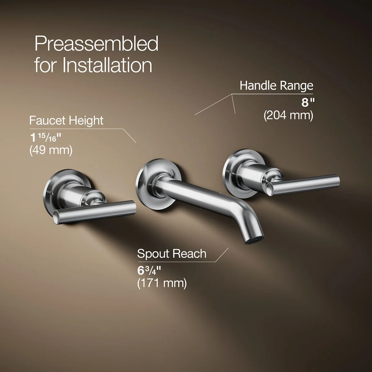 KOHLER K-T14413-4 Purist Wall-mount bathroom sink faucet trim with Lever handles, 1.2 gpm - Image 18