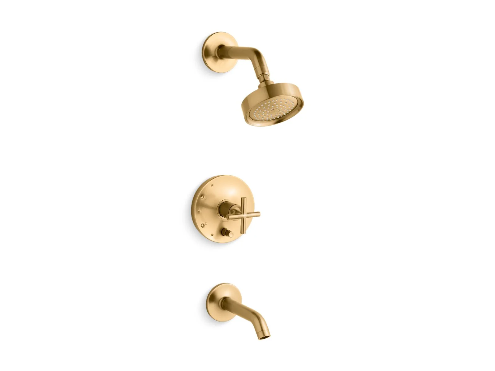 KOHLER K-T14420-3 Purist Rite-Temp bath and shower trim kit with push-button diverter and cross handle, 2.5 gpm - Image 7