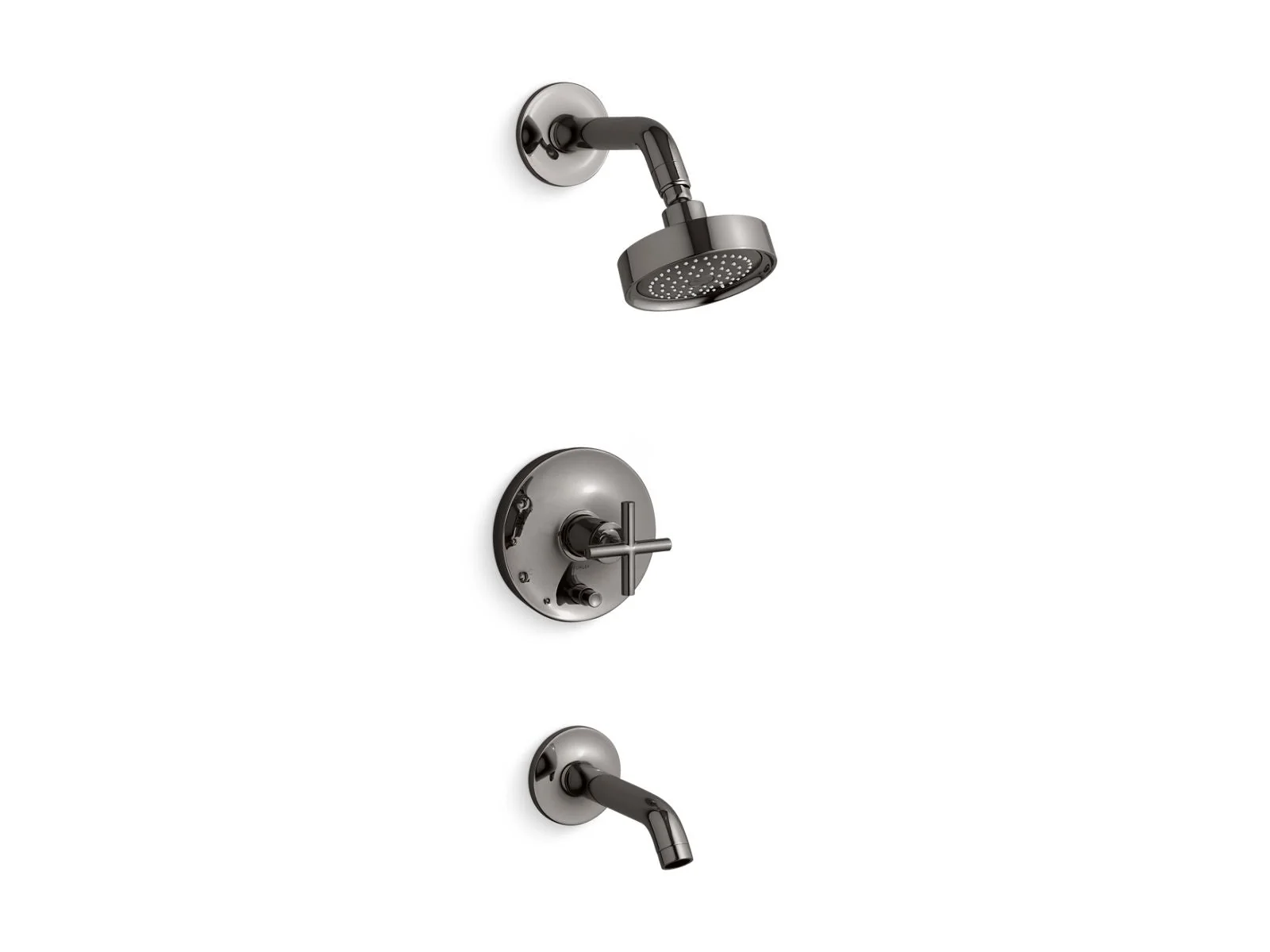 KOHLER K-T14420-3 Purist Rite-Temp bath and shower trim kit with push-button diverter and cross handle, 2.5 gpm - Image 8