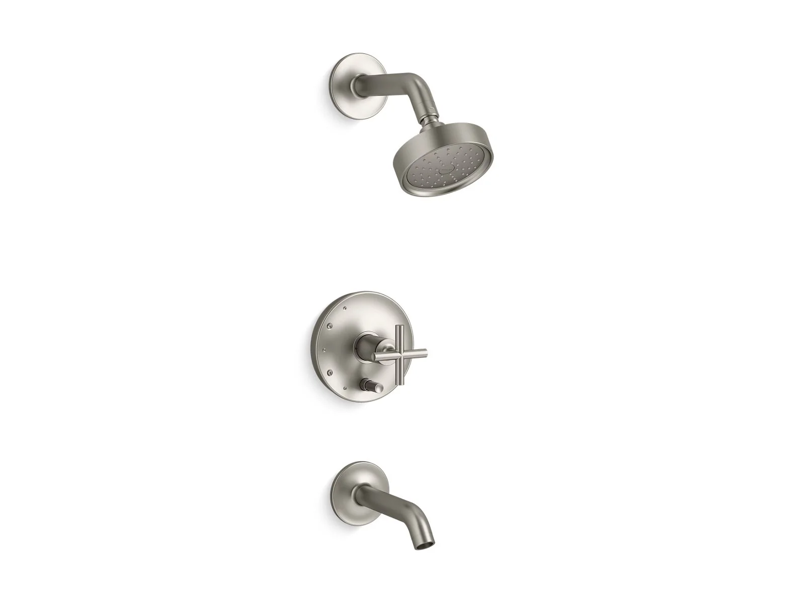 KOHLER K-T14420-3G Purist Rite-Temp bath and shower trim kit with push-button diverter and cross handle, 1.75 gpm - Image 3