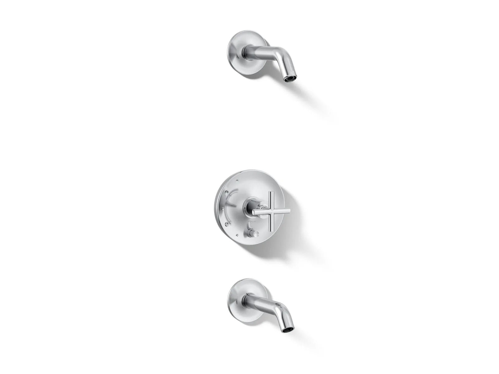 KOHLER K-T14420-3L Purist Rite-Temp bath and shower trim kit with push-button diverter and cross handle, without showerhead - Image 35