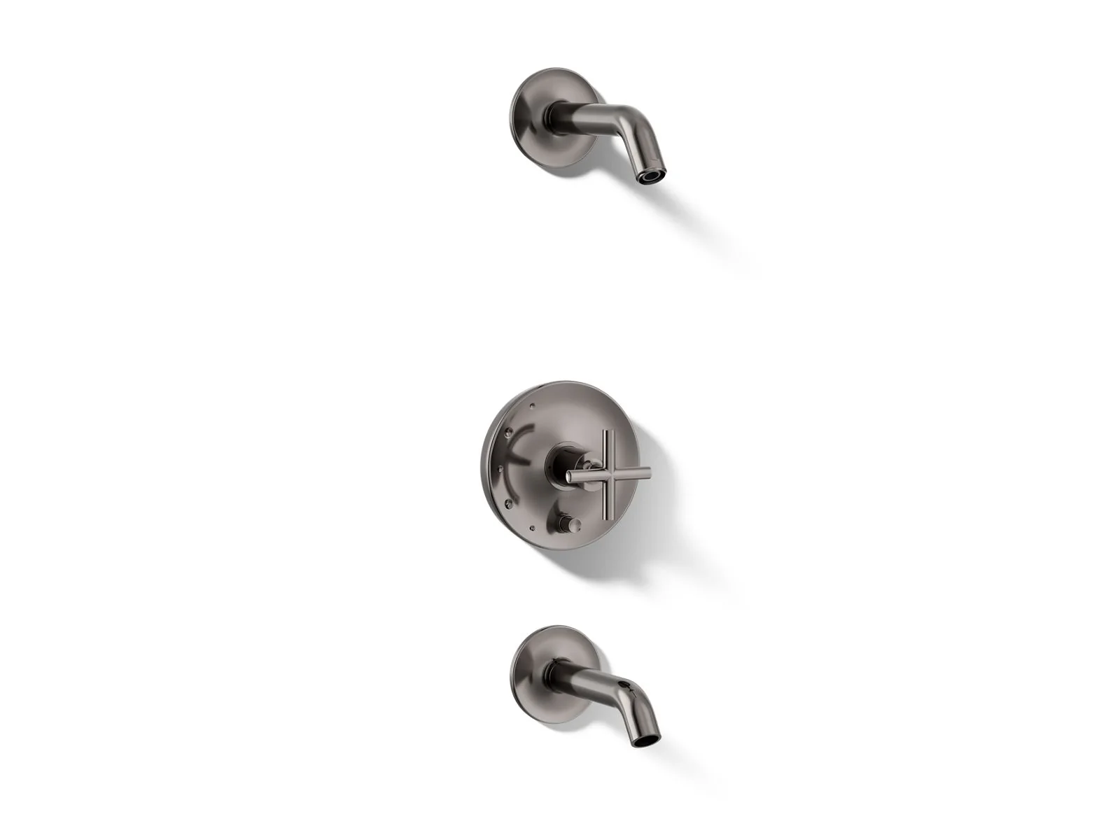 KOHLER K-T14420-3L Purist Rite-Temp bath and shower trim kit with push-button diverter and cross handle, without showerhead - Image 45