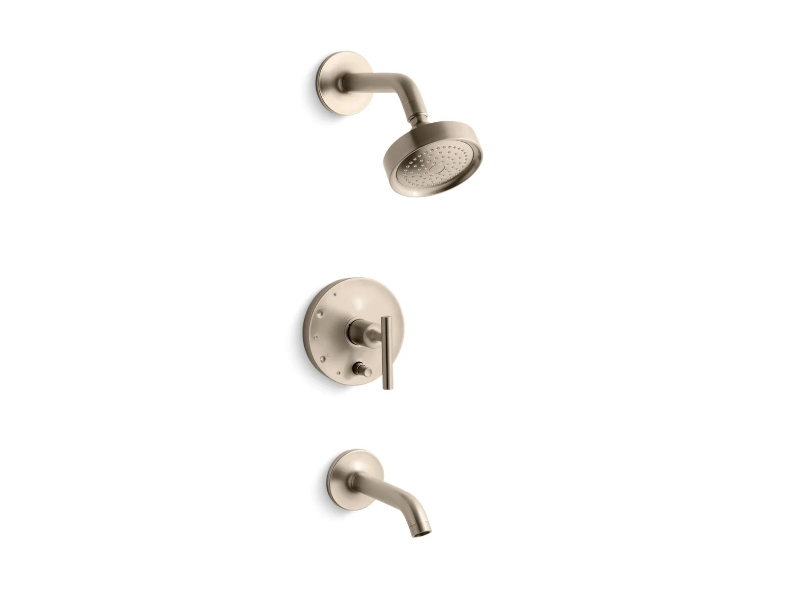 KOHLER K-T14420-4 Purist Rite-Temp bath and shower trim kit with push-button diverter and lever handle, 2.5 gpm - Image 4