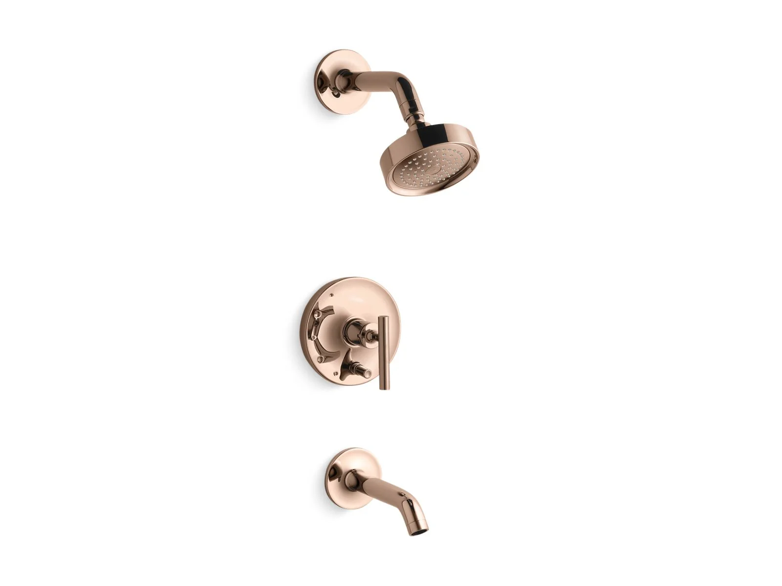 KOHLER K-T14420-4 Purist Rite-Temp bath and shower trim kit with push-button diverter and lever handle, 2.5 gpm - Image 6