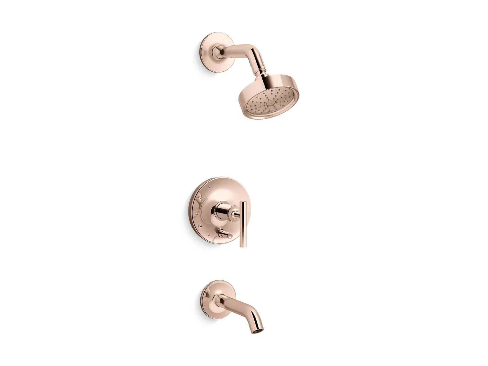 KOHLER K-T14420-4G Purist Rite-Temp bath and shower trim kit with push-button diverter and lever handle, 1.75 gpm - Image 6