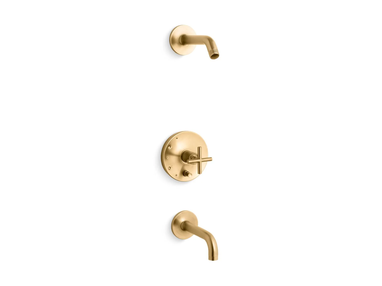 KOHLER K-T14421-3L Purist Rite-Temp bath and shower trim kit with push-button diverter and cross handle, without showerhead - Image 7