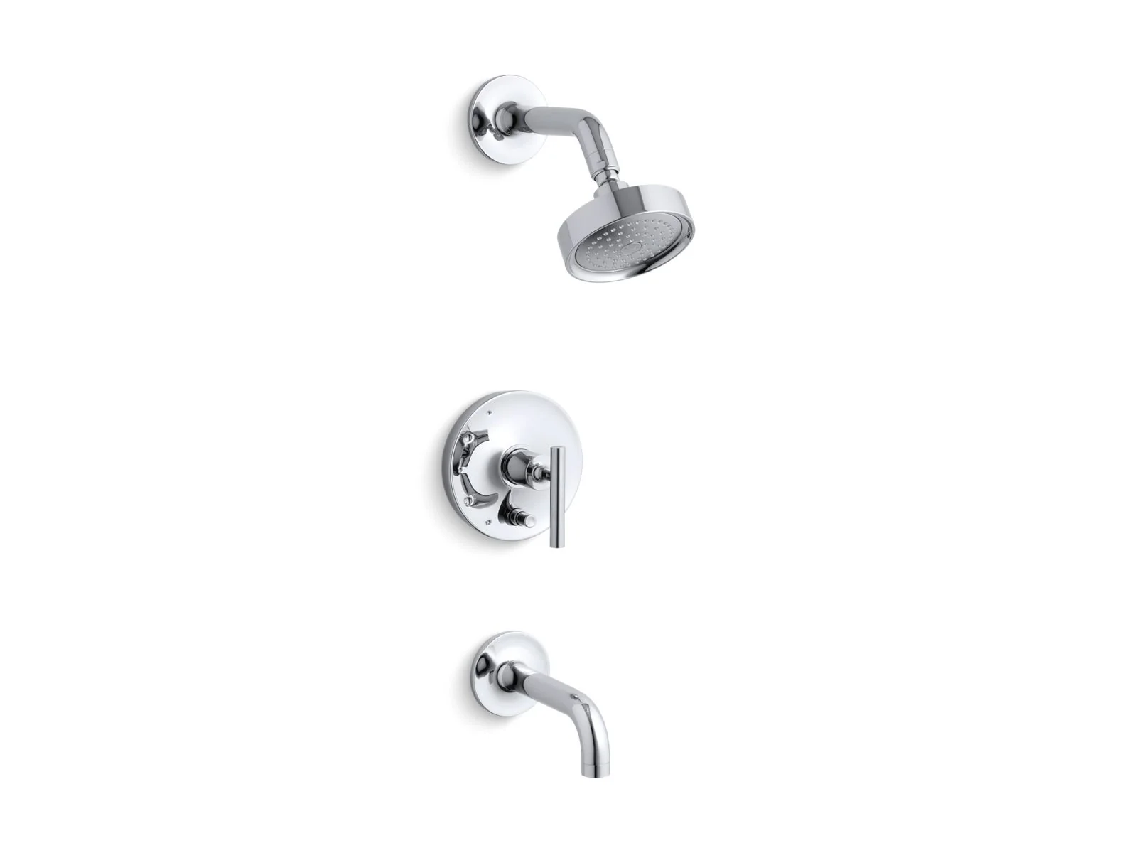 KOHLER K-T14421-4 Purist Rite-Temp bath and shower trim kit with push-button diverter and lever handle, 2.5 gpm - Image 7