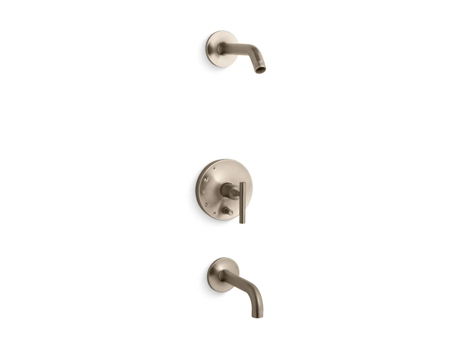 KOHLER K-T14421-4L Purist Rite-Temp bath and shower trim kit with push-button diverter and lever handle, without showerhead - Image 2