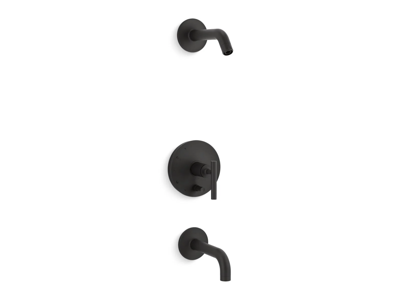KOHLER K-T14421-4L Purist Rite-Temp bath and shower trim kit with push-button diverter and lever handle, without showerhead - Image 3