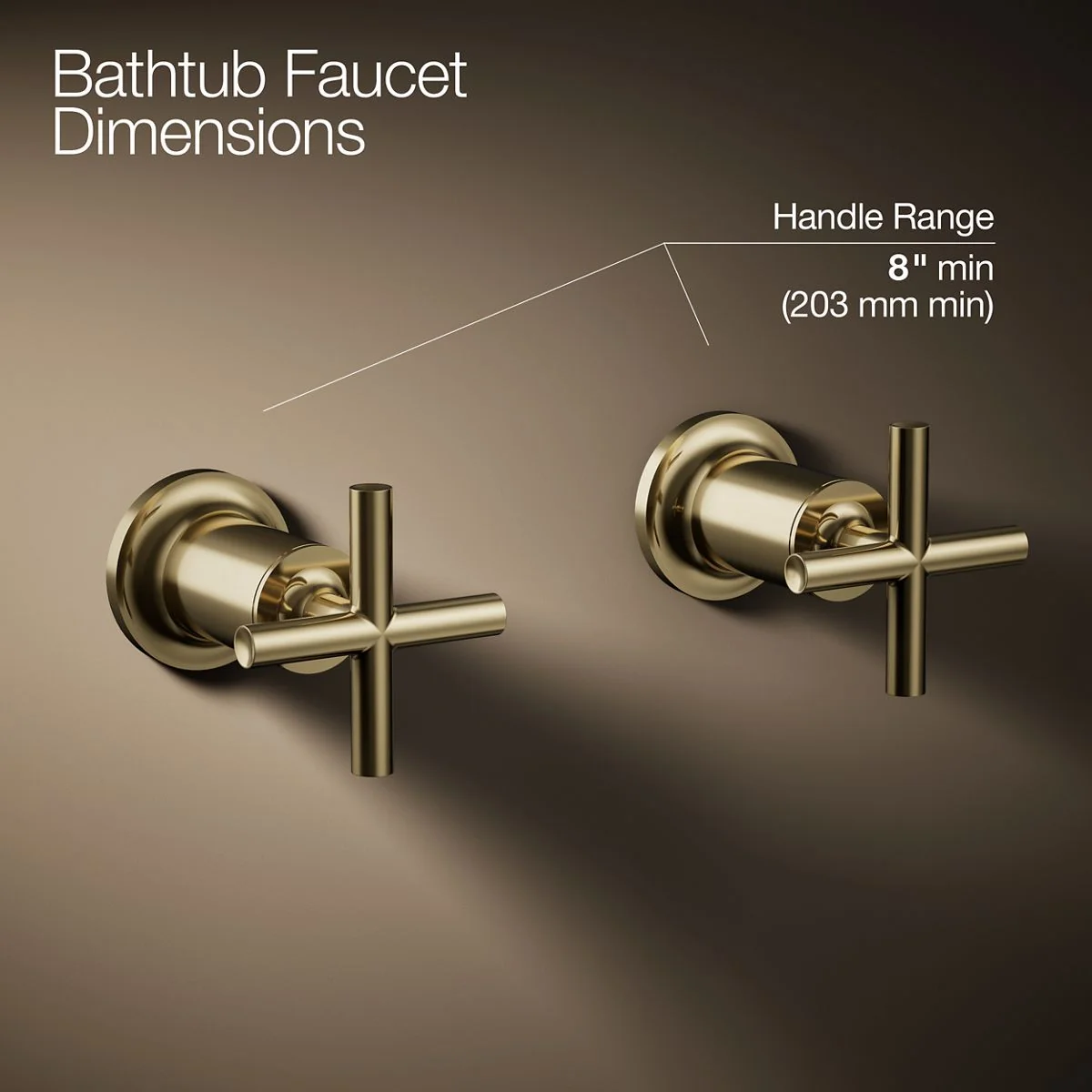 KOHLER K-T14429-3 Purist Deck- or wall-mount bath faucet handle trim with cross design - Image 16