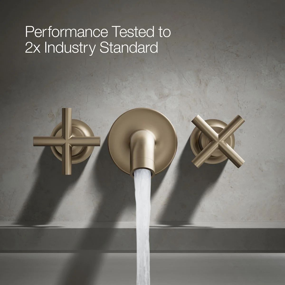 KOHLER K-T14429-3 Purist Deck- or wall-mount bath faucet handle trim with cross design - Image 4