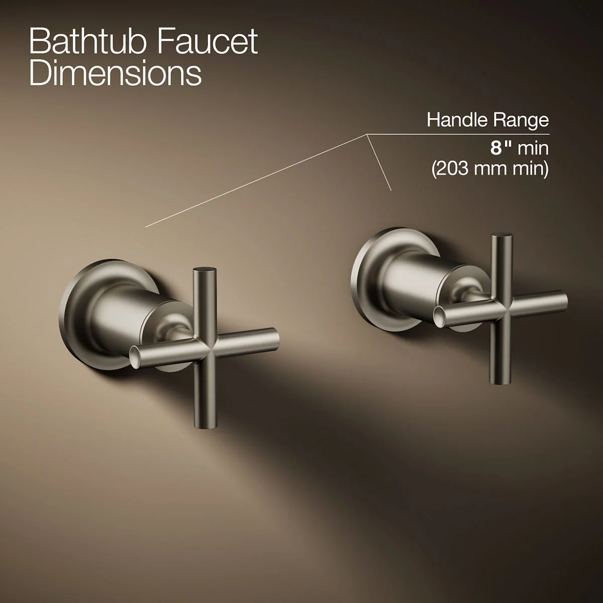 KOHLER K-T14429-3 Purist Deck- or wall-mount bath faucet handle trim with cross design - Image 9