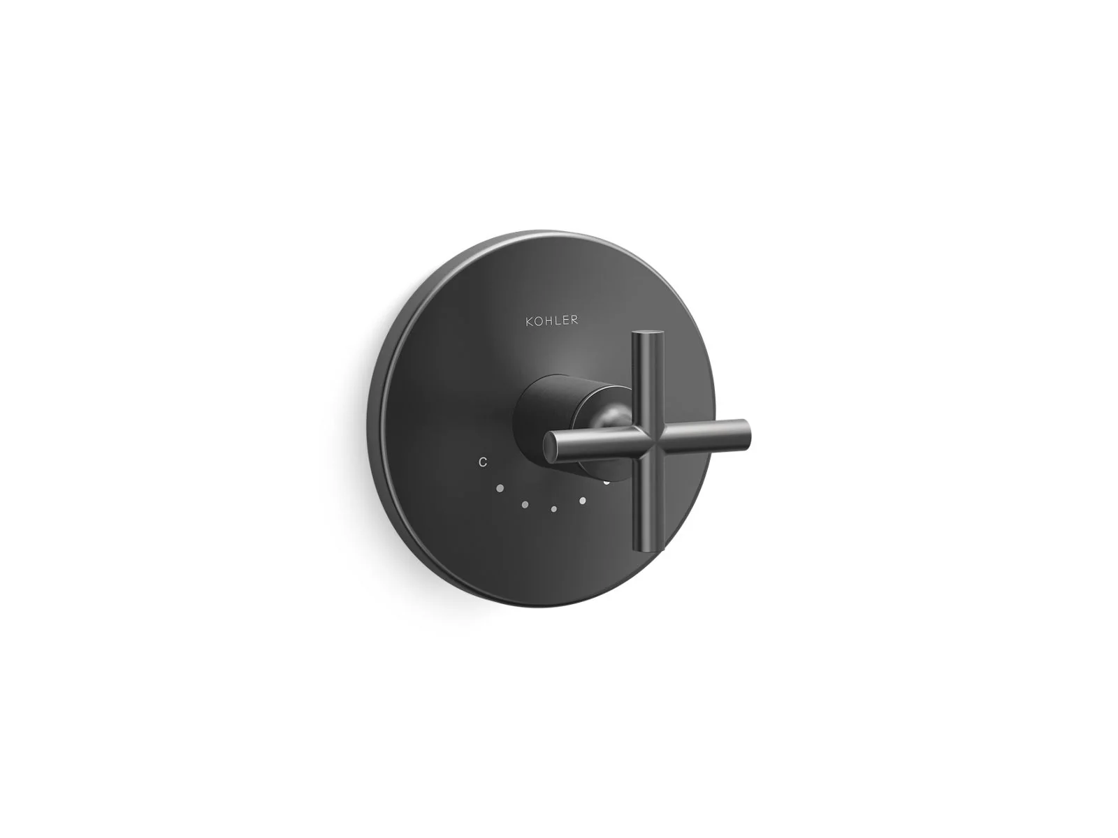 KOHLER K-T14488-3 Purist MasterShower temperature control valve trim with cross handle