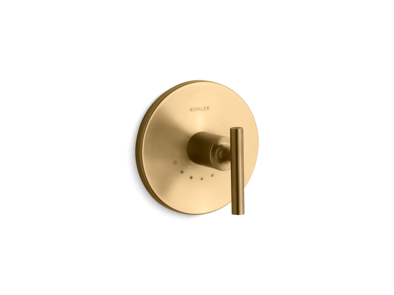 KOHLER K-T14488-4 Purist MasterShower temperature control valve trim with lever handle - Image 3