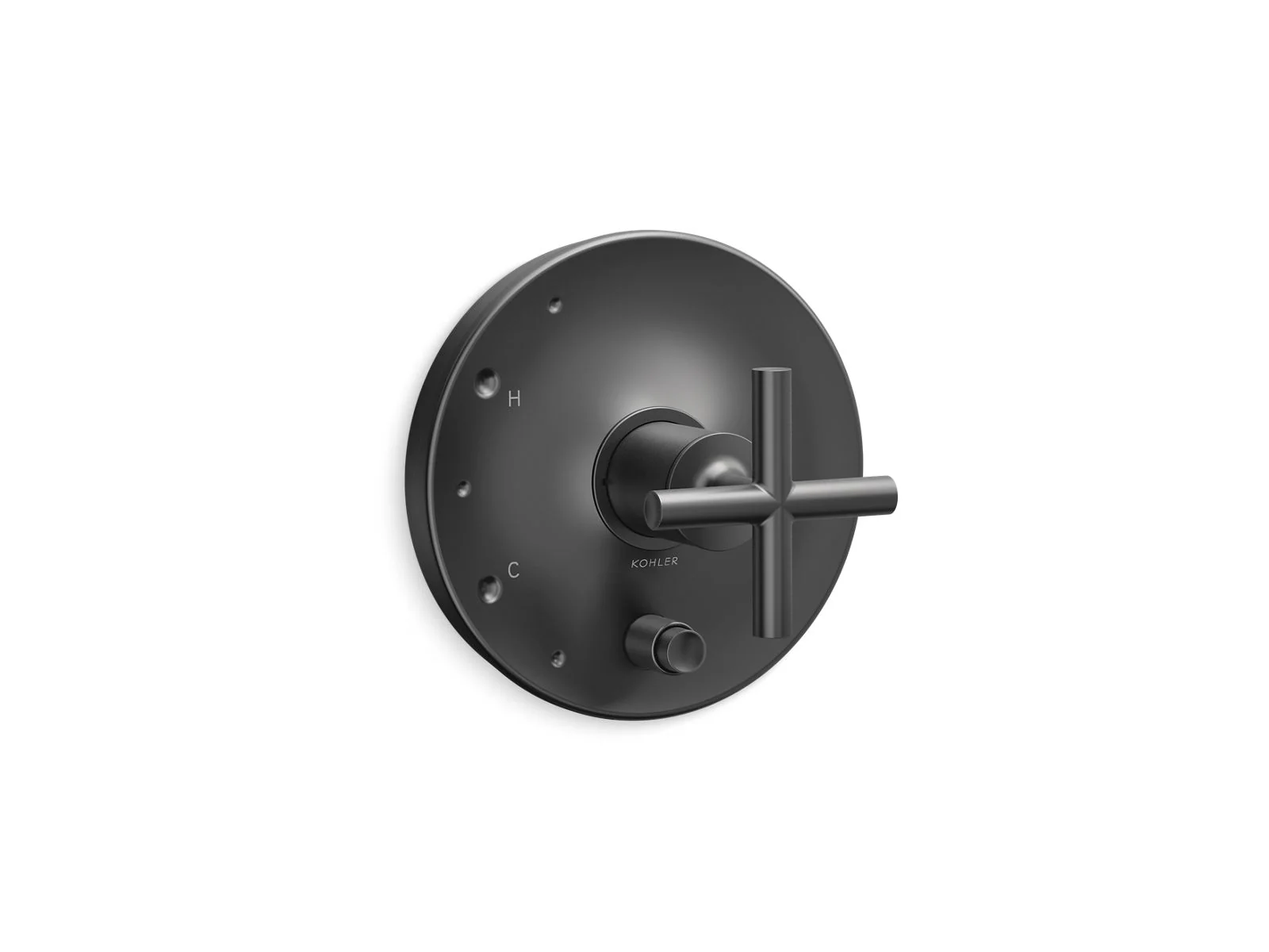 KOHLER K-T14501-3 Purist Rite-Temp valve trim with push-button diverter and cross handle