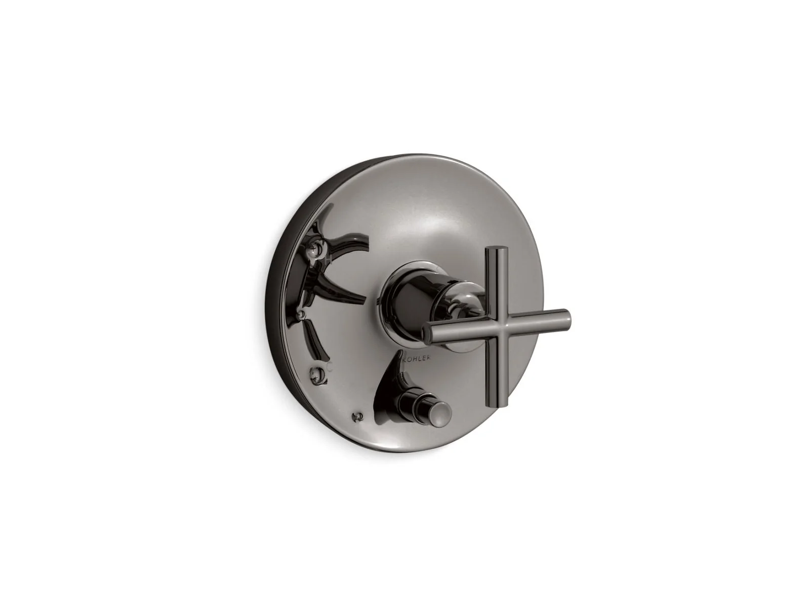KOHLER K-T14501-3 Purist Rite-Temp valve trim with push-button diverter and cross handle - Image 4