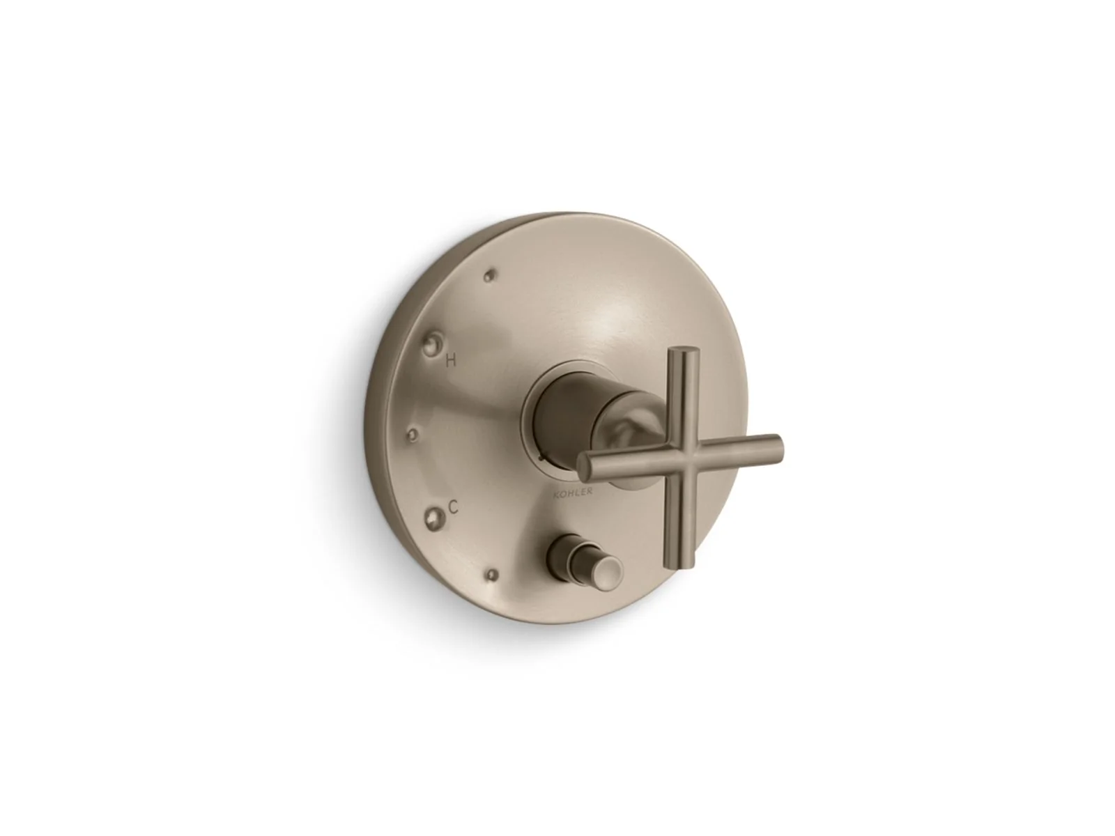 KOHLER K-T14501-3 Purist Rite-Temp valve trim with push-button diverter and cross handle - Image 7