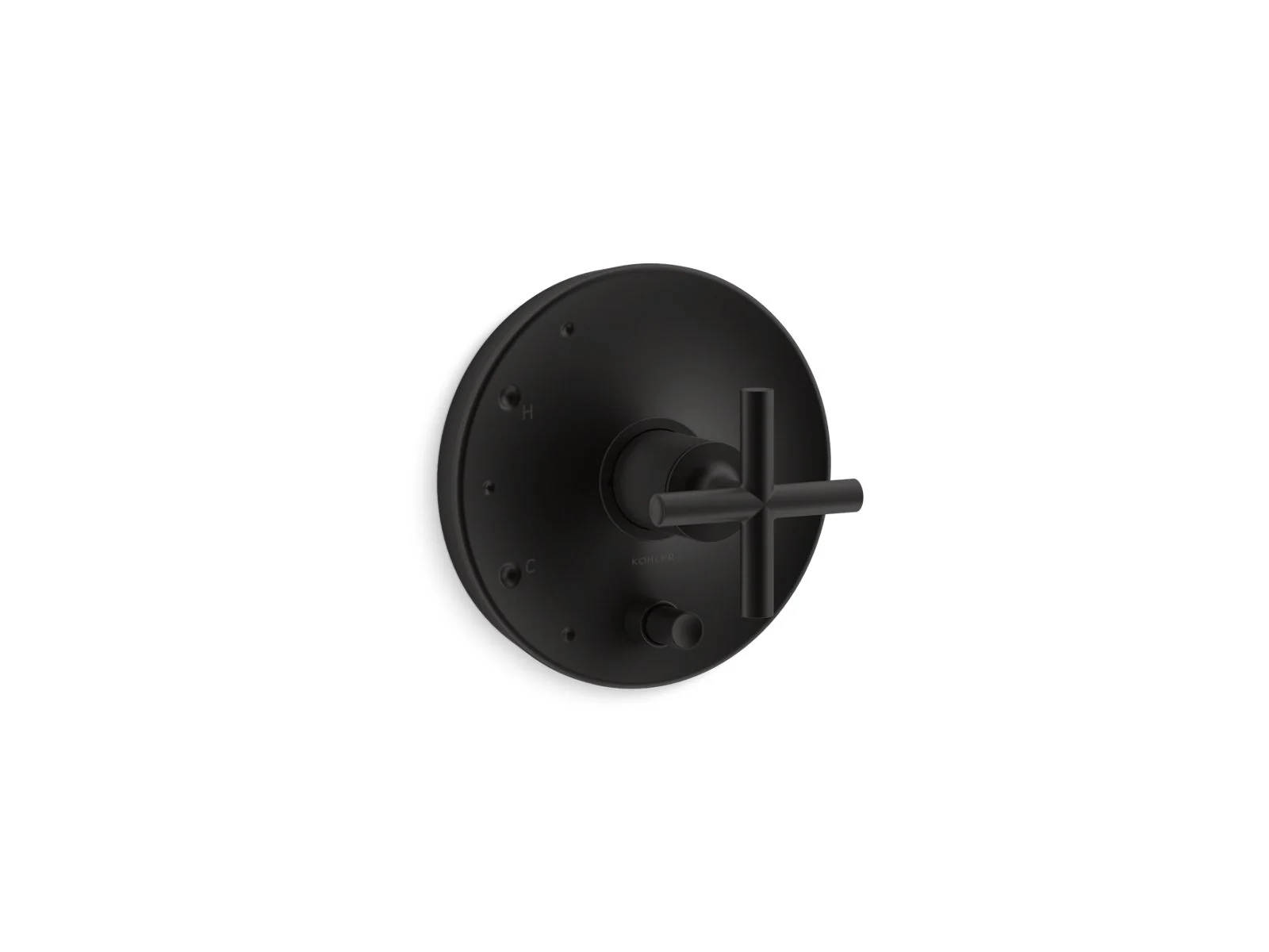 KOHLER K-T14501-3 Purist Rite-Temp valve trim with push-button diverter and cross handle - Image 8