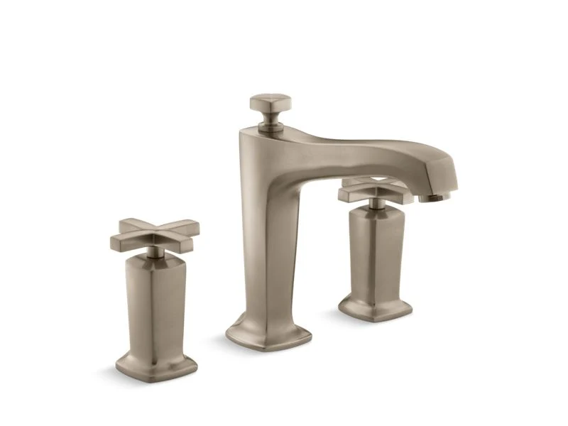 KOHLER K-T16237-3 Margaux Deck-mount bath faucet trim for high-flow valve with non-diverter spout and cross handles, valve not included - Image 3